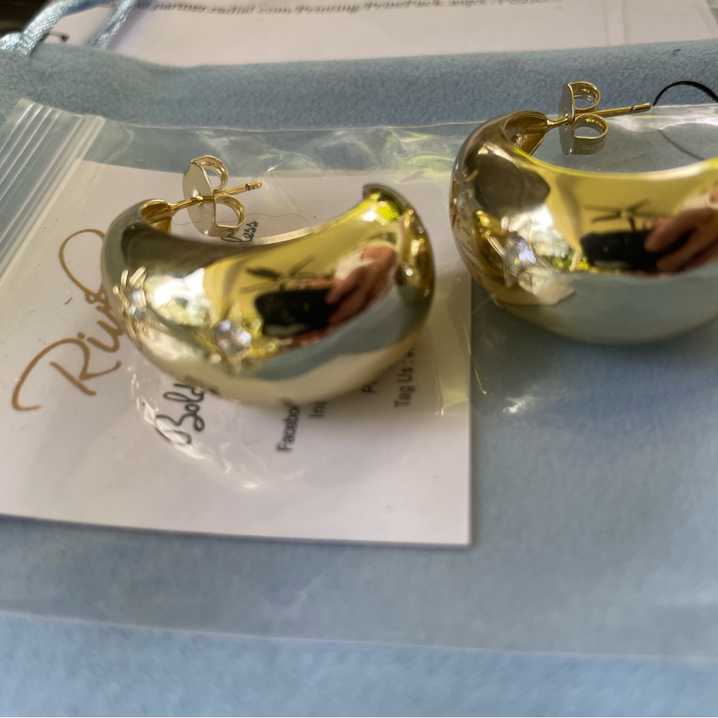 Rivka Friedman Gold Starburst Earrings